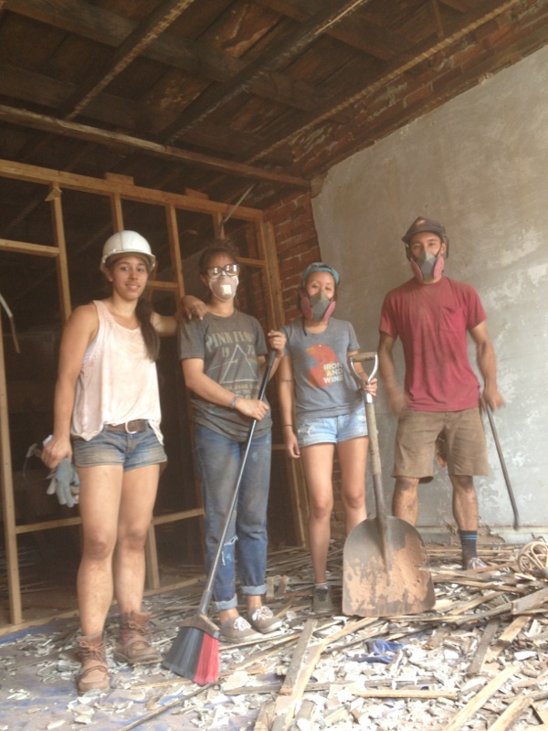 demo crew upstairs