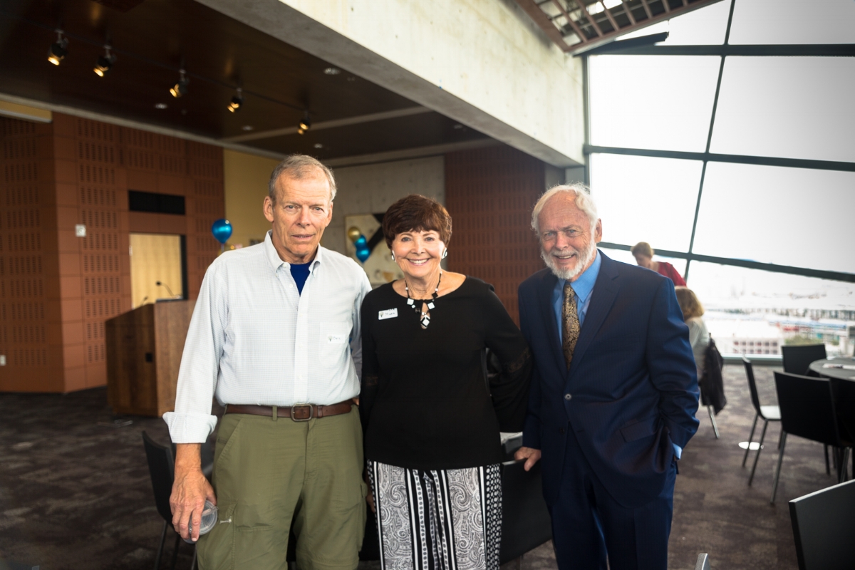 Words Alive Volunteers Chris Britton, Mona Moon, and Ed Hieshetter at the 2017 Volunteer Appreciation Event.