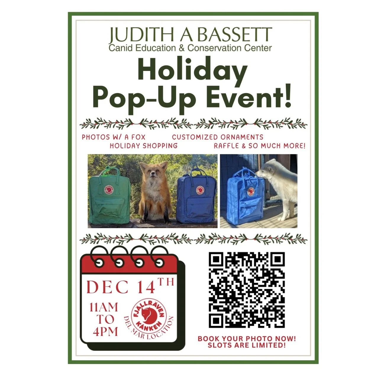 POP-UP EVENT: Fjällräven (San Diego) Holiday Festivities