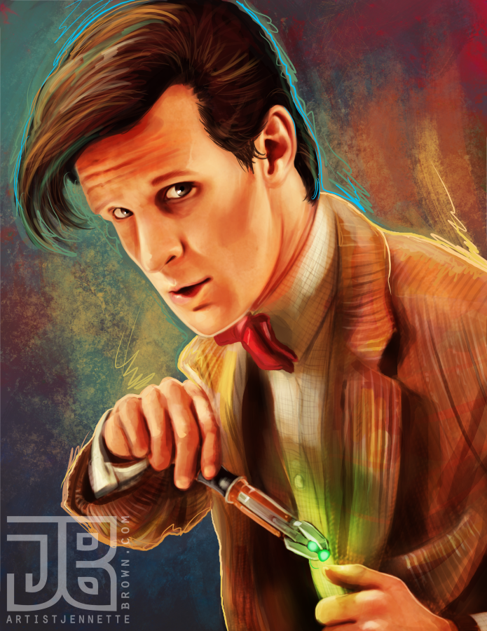 Eleventh Doctor Portrait Prints And Posters Artist Jennette Brown
