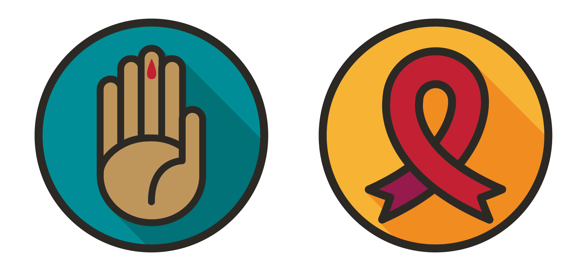 HIV vector icons, 2019