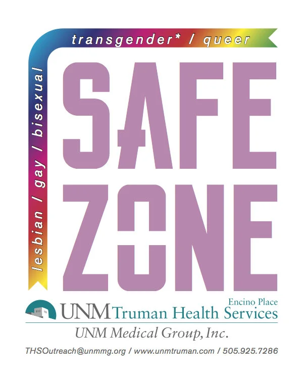Safe Zone Logo for UNM Truman Health Services, 2014.