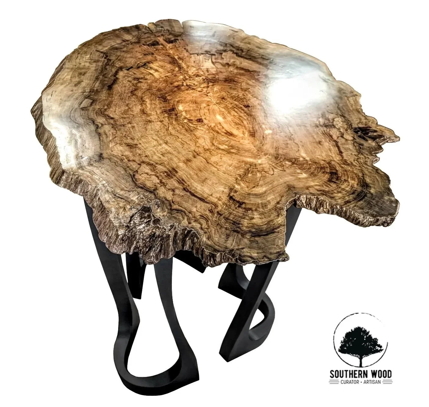 sinker cypress accent table