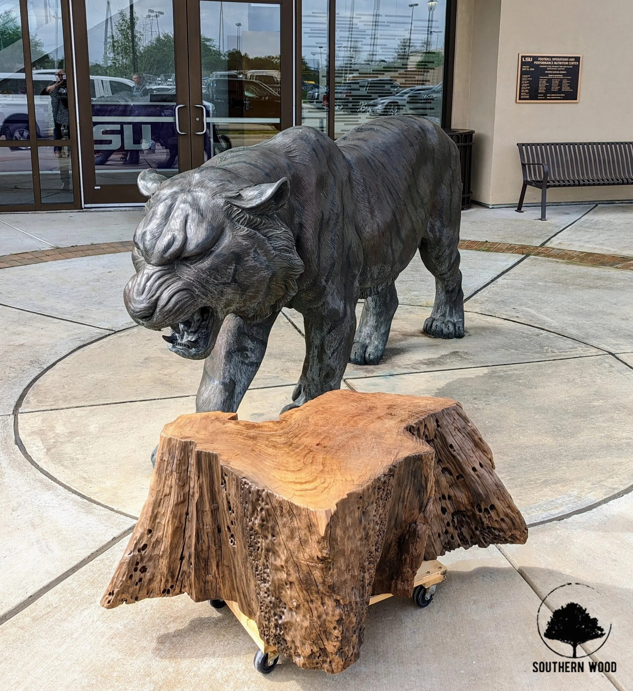 LSU wood stump