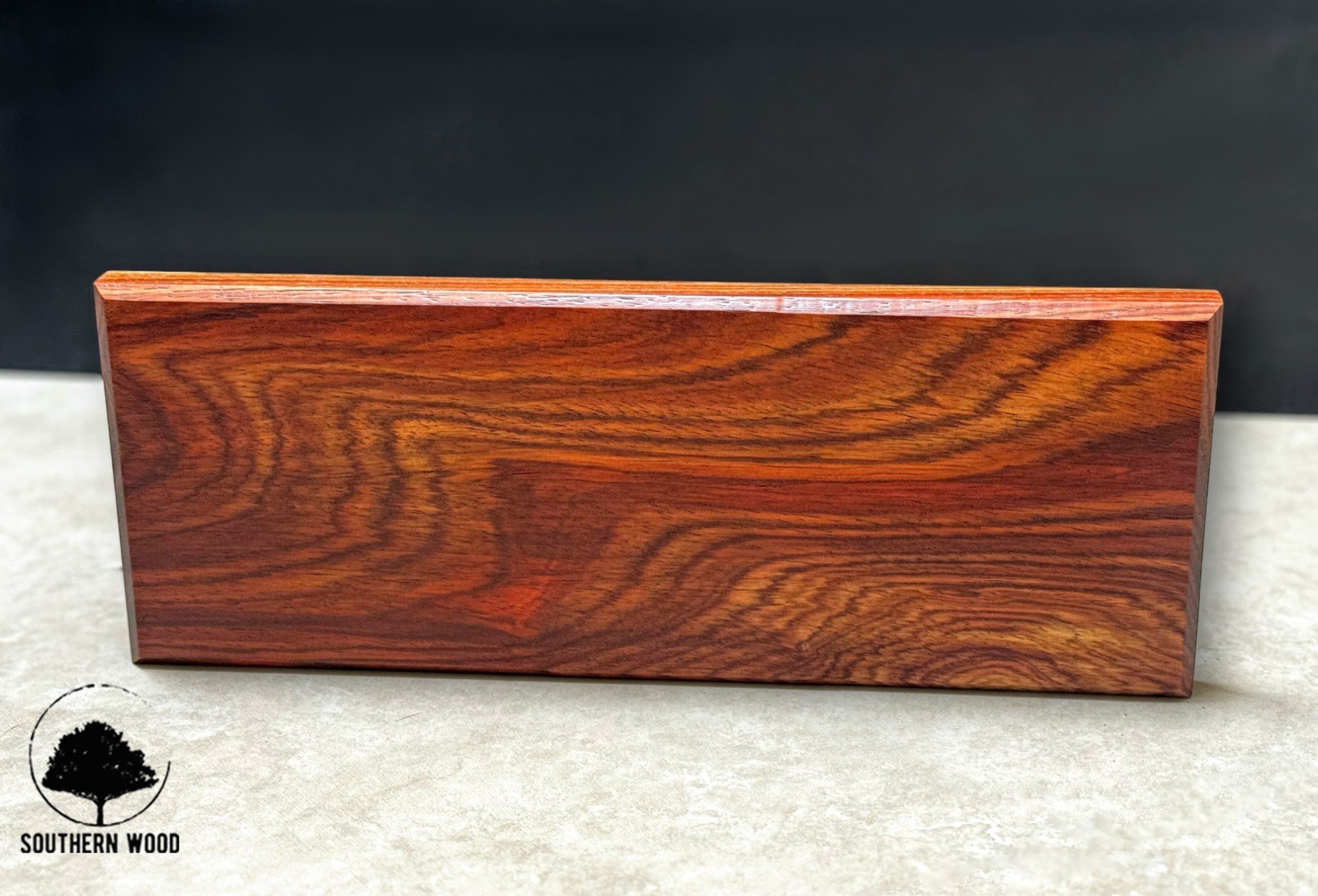 Solid African Padauk Wood Enhanced Magnetic Knife Block Display Rack, Stand and Charcuterie Board