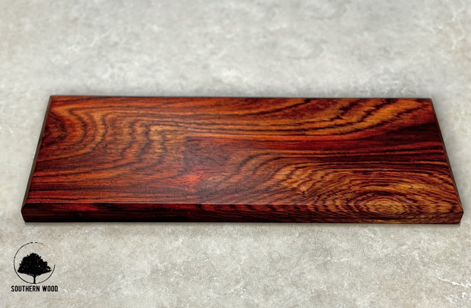 Solid African Padauk Wood Enhanced Magnetic Knife Block Display Rack, Stand and Charcuterie Board
