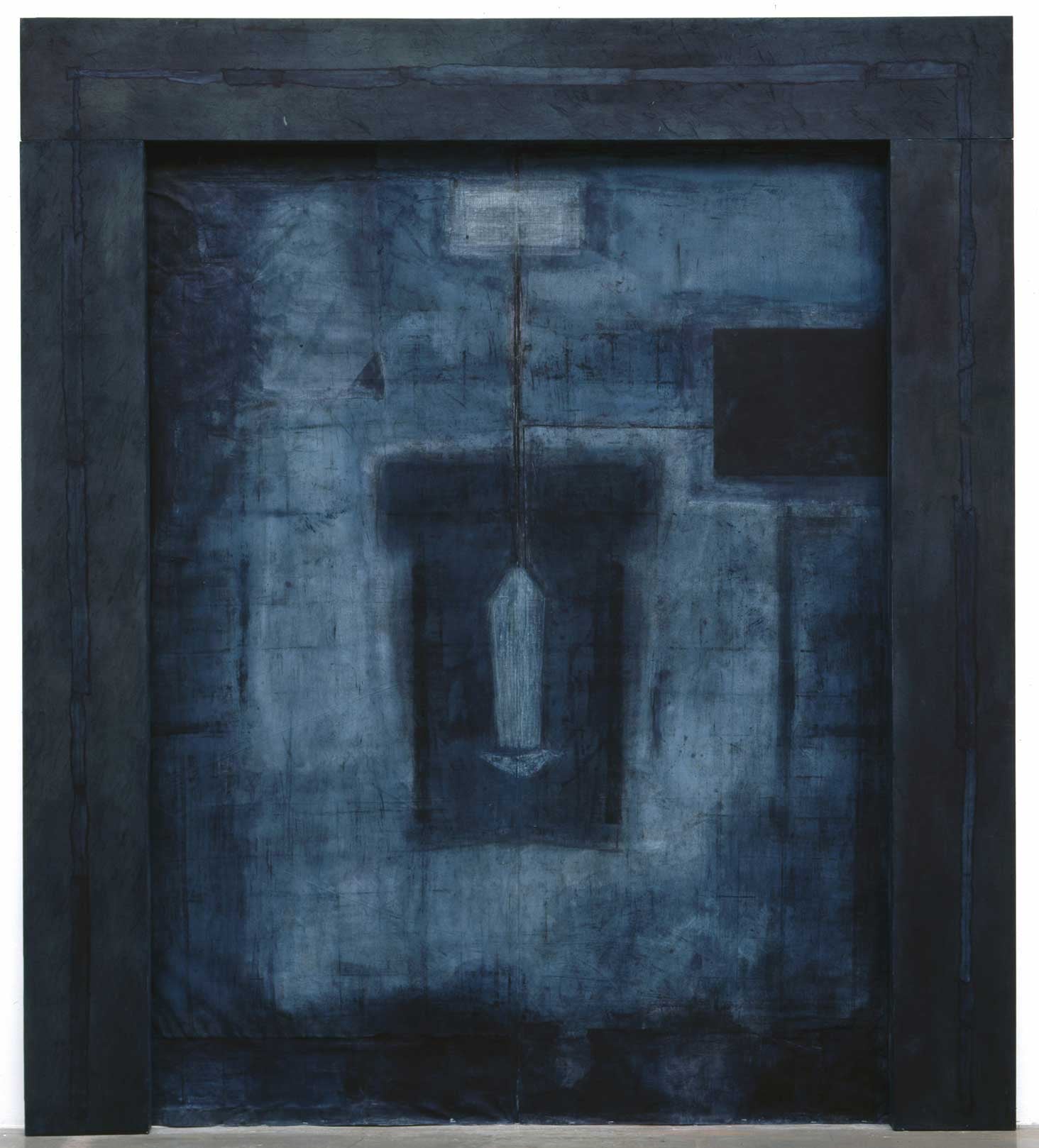Bird 1995 Mixed media, washi on linen 106.4 x 94.6 x 2 inches (270x240x5cm)