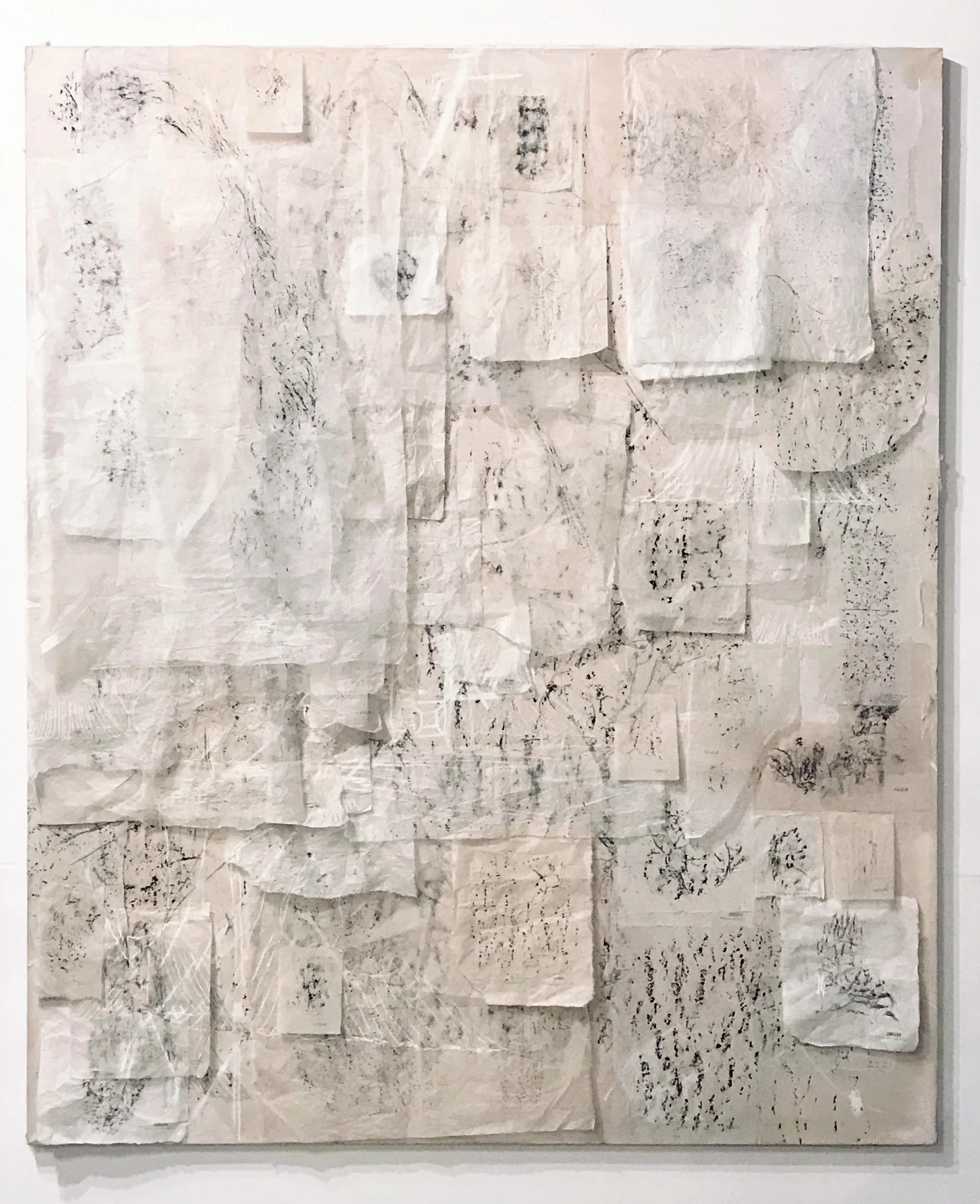 Portrait of Myself, no. 2 Charcoal, washi, chalk, linen 185 x 323 x 5 cm 2019
