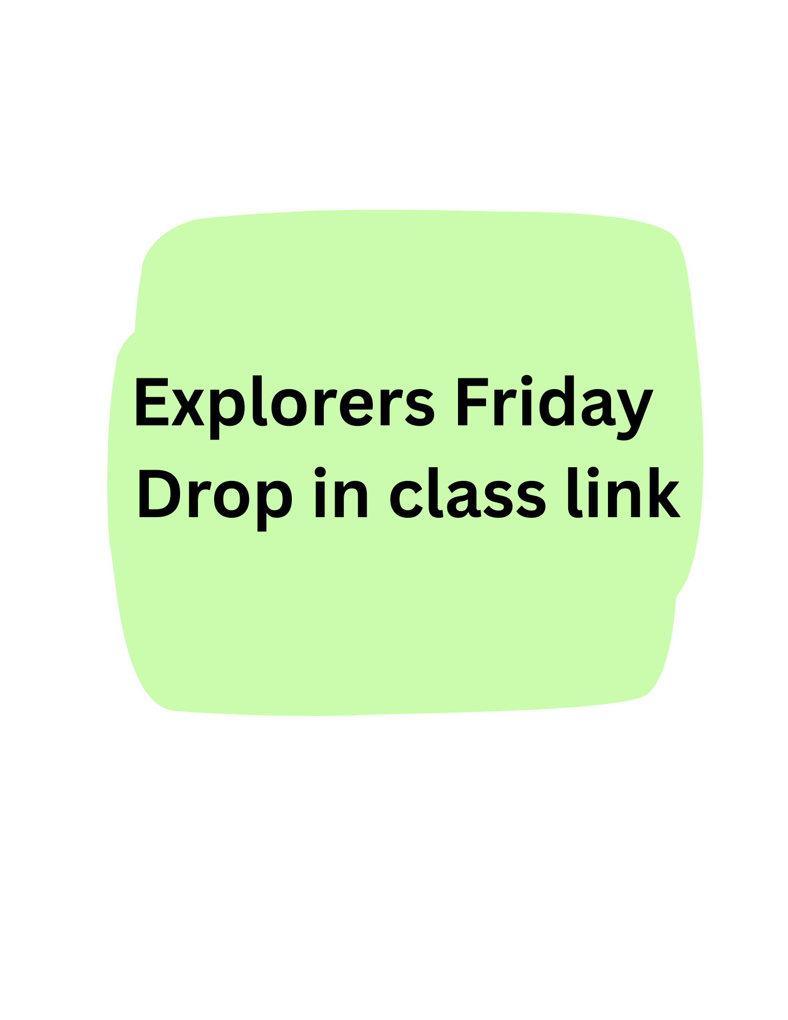 Drop in class link Fridays 2026 Fall session