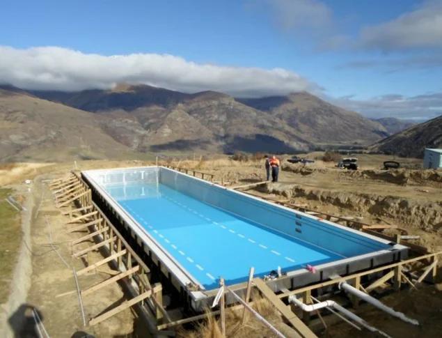 5. South Island Pool Location: Crown Range, South Island, New Zealand Scope: Two-lane residential lap pool nestled high in the mountains Type: Residential Owner: New Zealand Olympic Swimmer Mark Weldon Completion: 2015