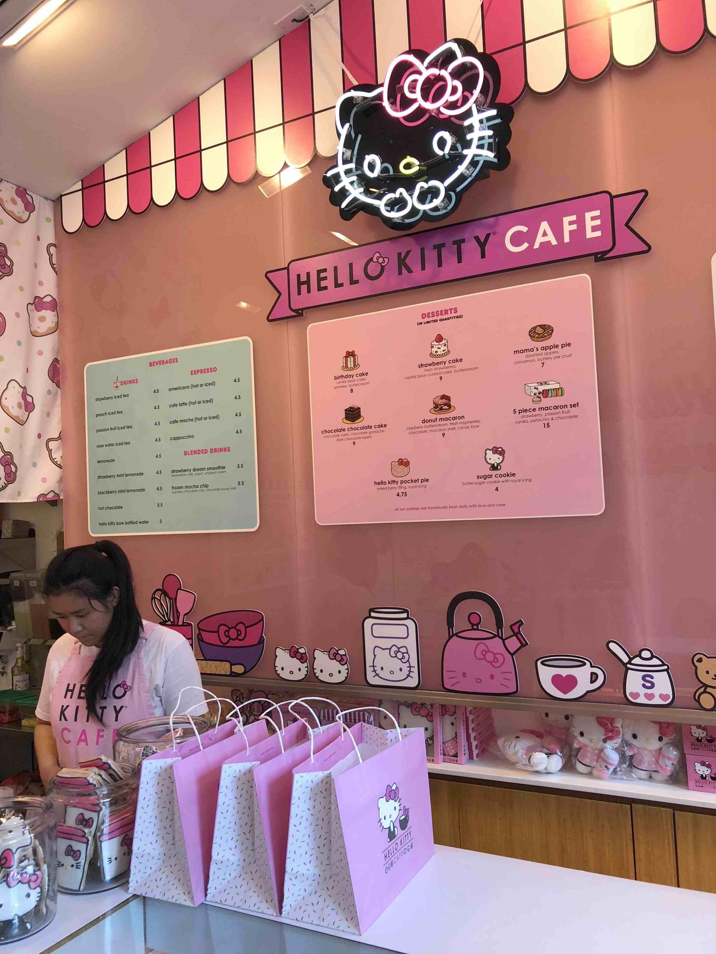 Menu For Hello Kitty Cafe - San Jose