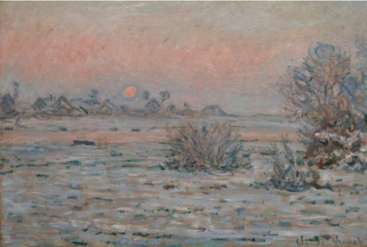 Claude Monet-Winter Sun,Lavacourt,1879