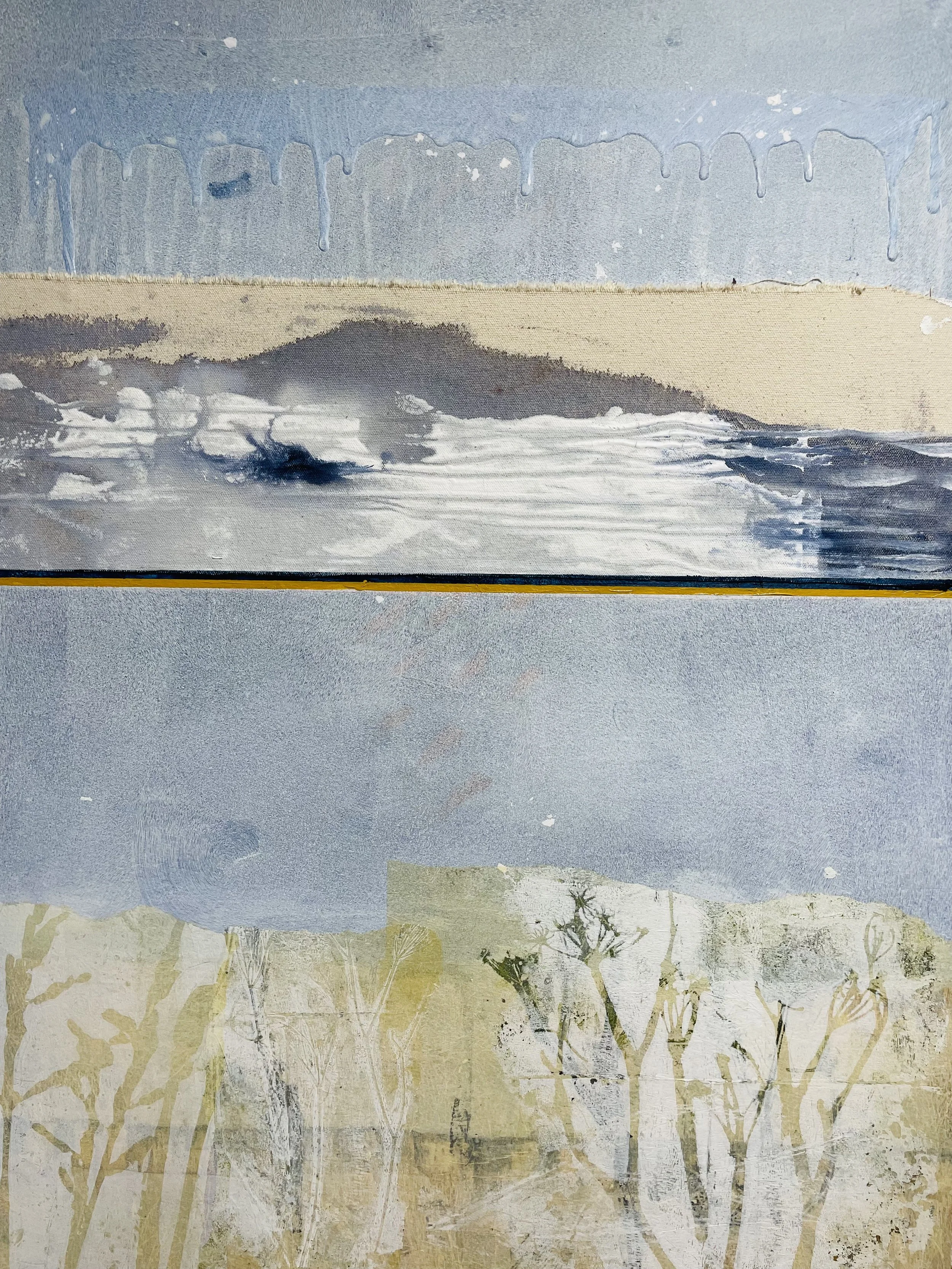 Gelli printing with Botanicals: Santa Barbara