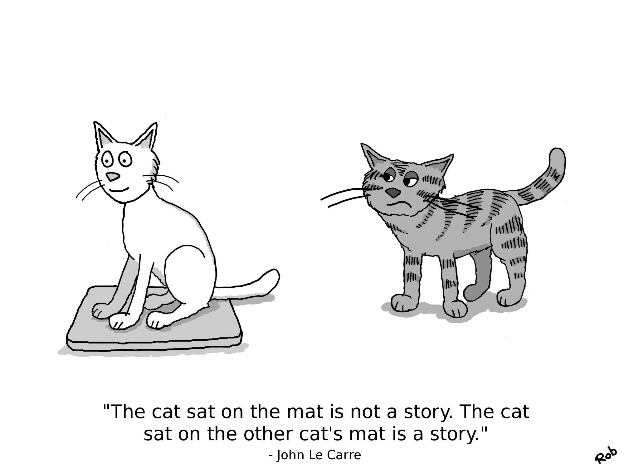 cat sat on the other cat's mat...