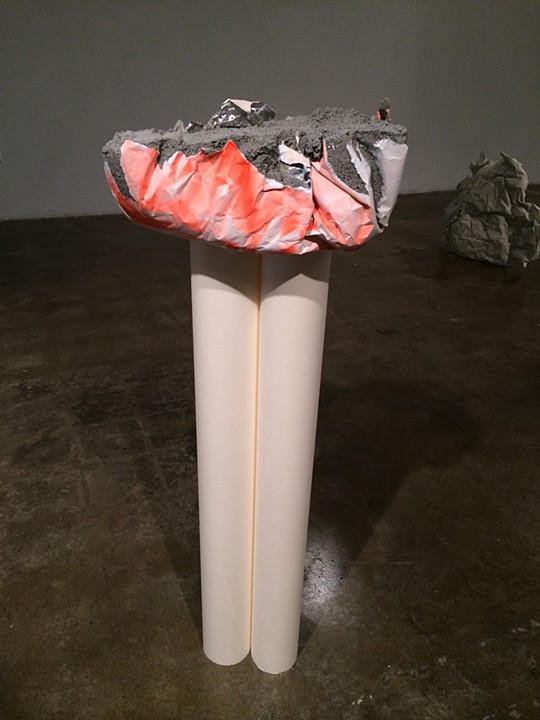 "UNTITLED" Concrete, paper and pigment, curved paper, 2013