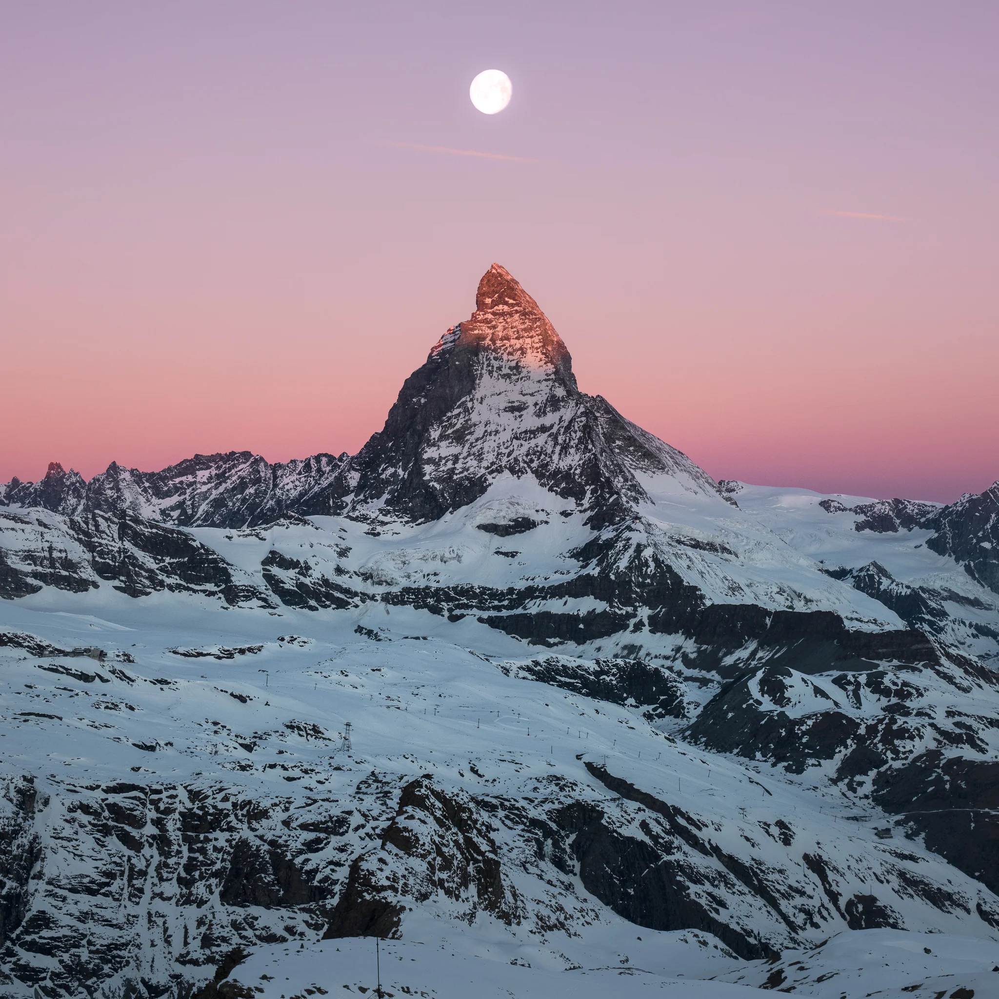 Matterhorn Under a Full Moon