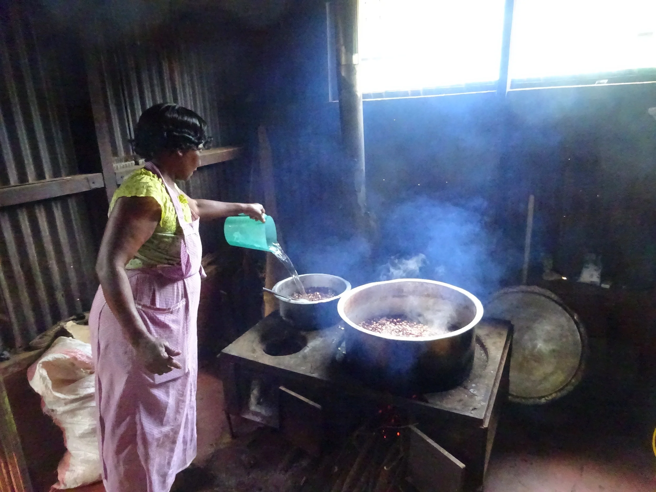 Mama Lillian preparing food for the kids at Embu Rescue Centre