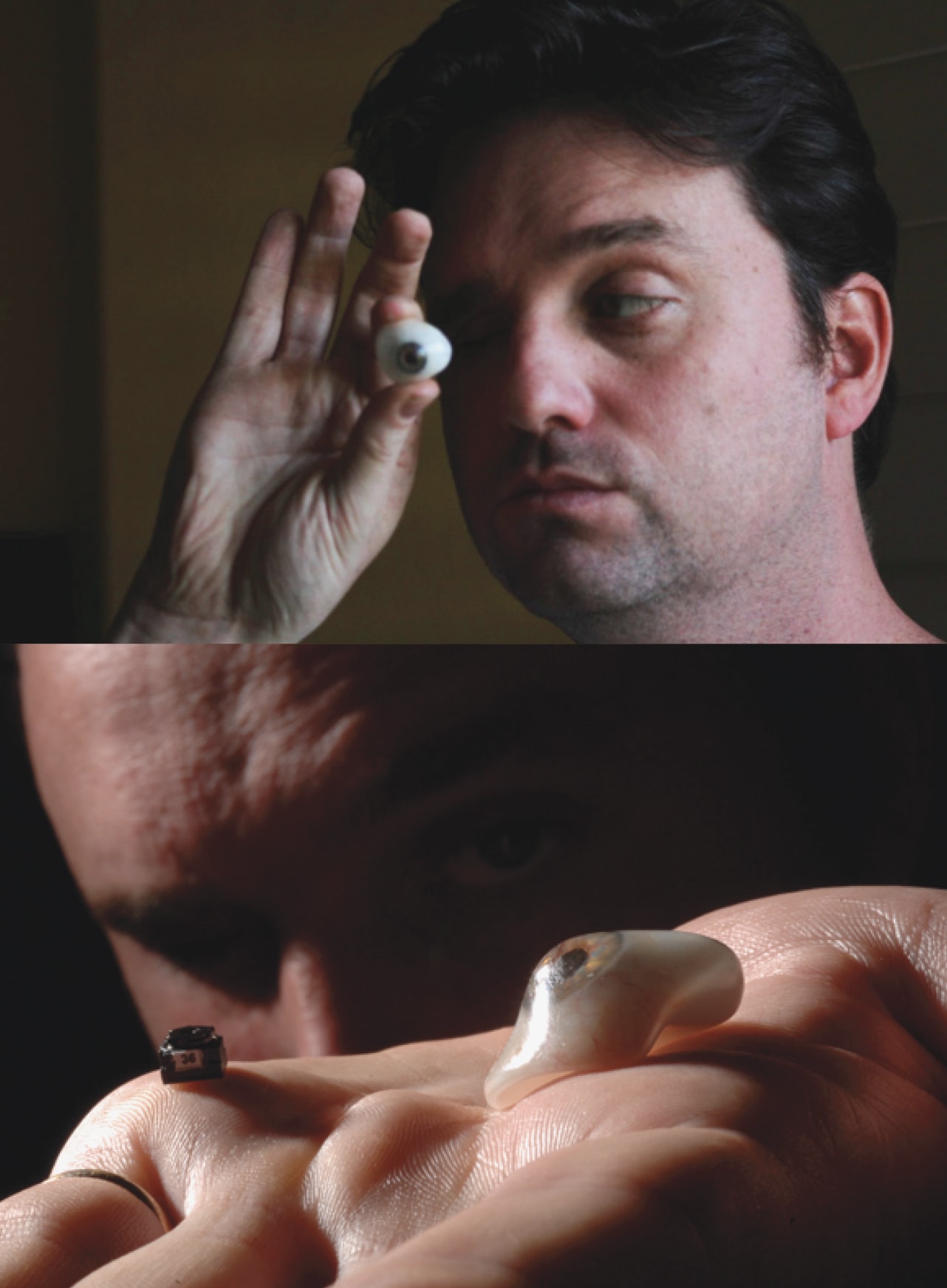 Rob Spence, AKA the Eyeborg , engineered a realistic looking prosthetic camera eye for himself that streams live video, and was featured in a Showtime Documentary series about the creation.