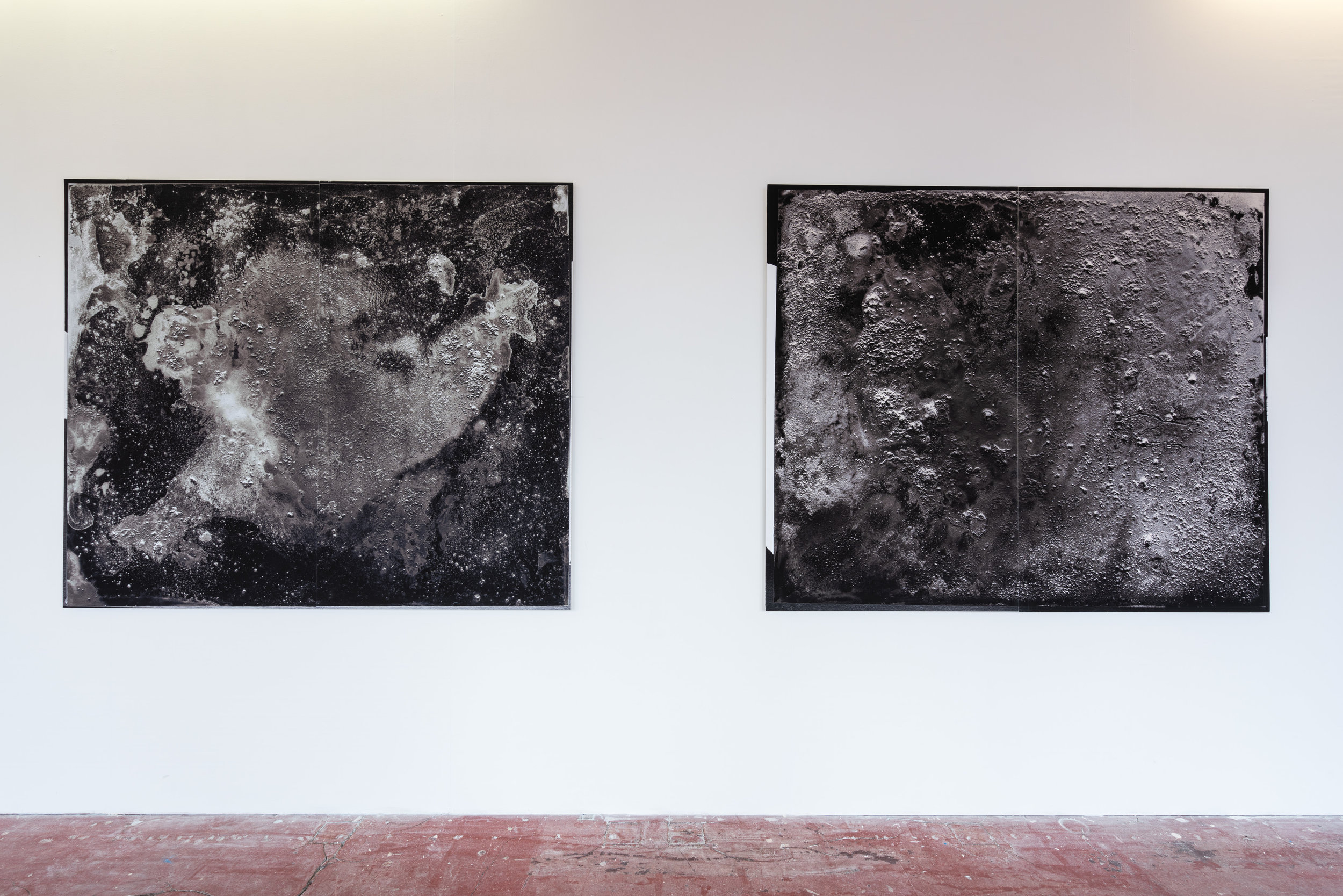 S/2016 B 6 and S/2016 B 8, installed at Backlit Gallery, Nottingham, 2019, Photo: Reece Straw