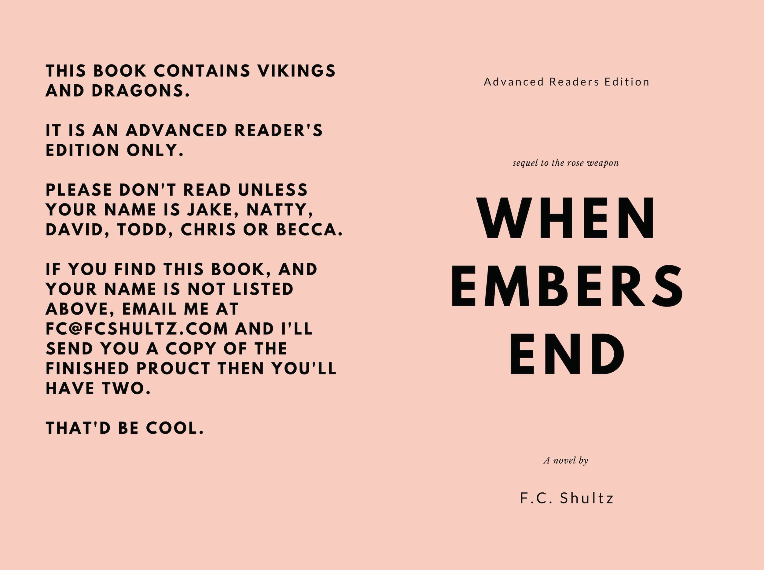 The front and back spread of the cover for a recent beta reader paperback edition.