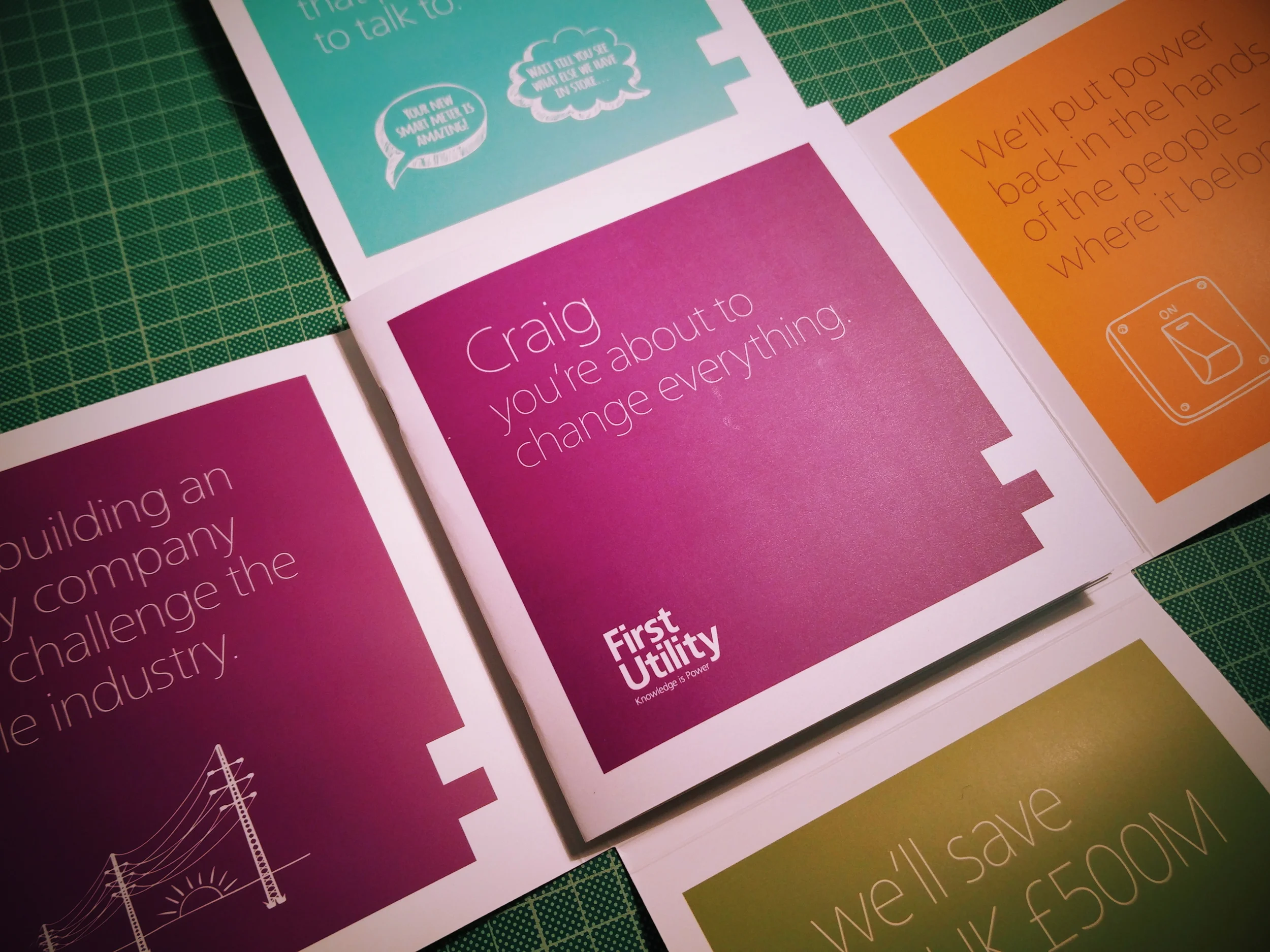 Maltese Cross packaging with personalised books for First Utility