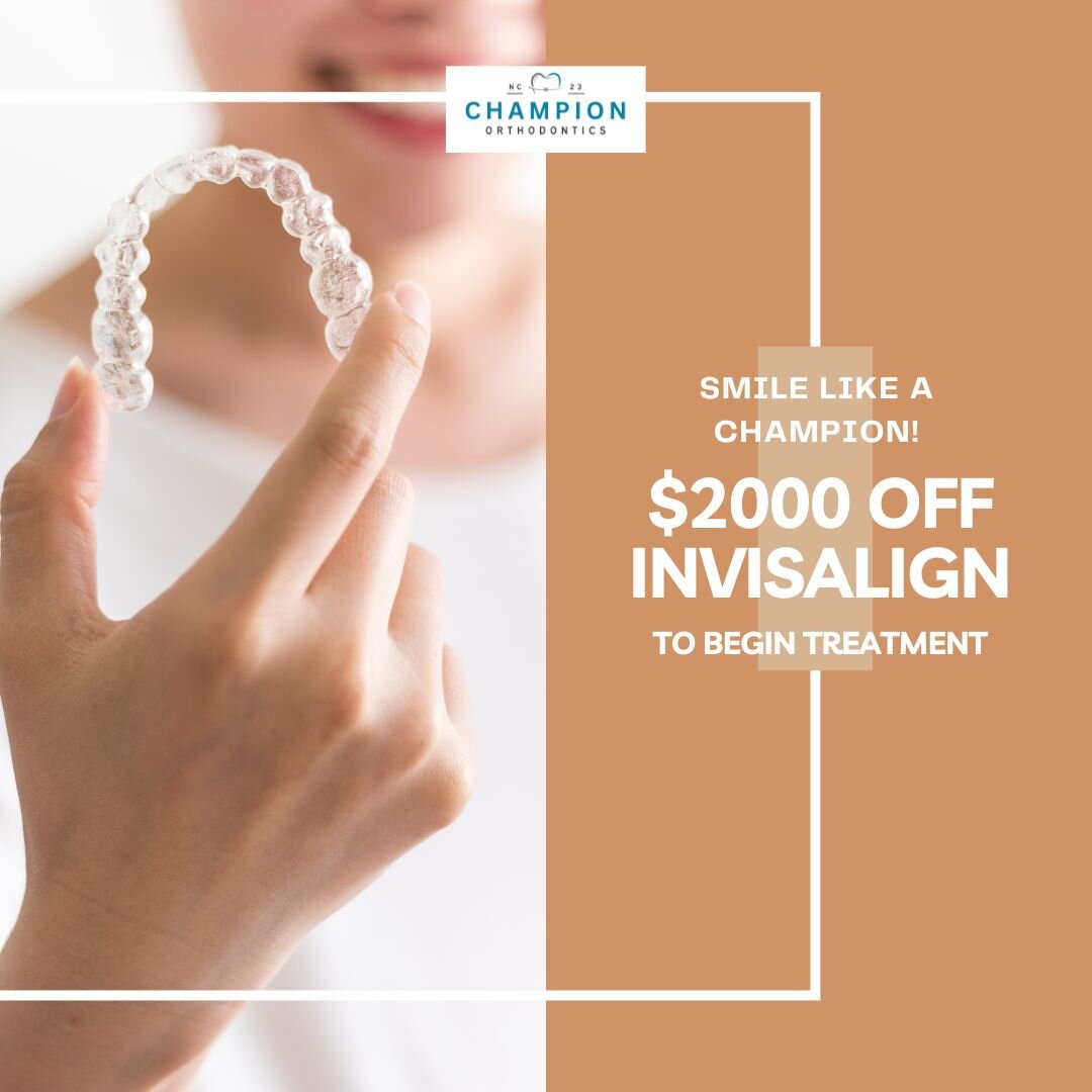 Give the gift of a perfect smile this Holiday Season ⛄️
If you are still thinking about a perfect gift idea, we are offering $2000 off your Invisalign&reg; treatment when you start with Champion Orthodontics.

To schedule an appointment, visit us onl