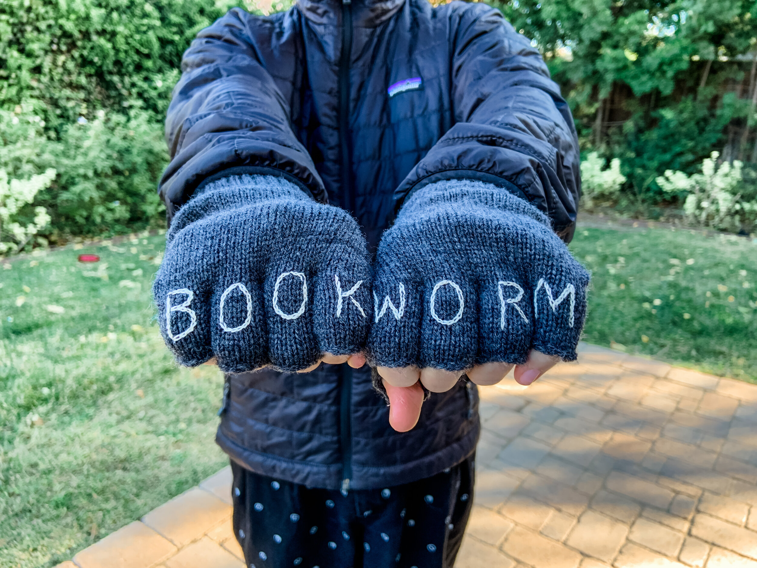 BOOK WORM KNUCKLE TATTOO GLOVES