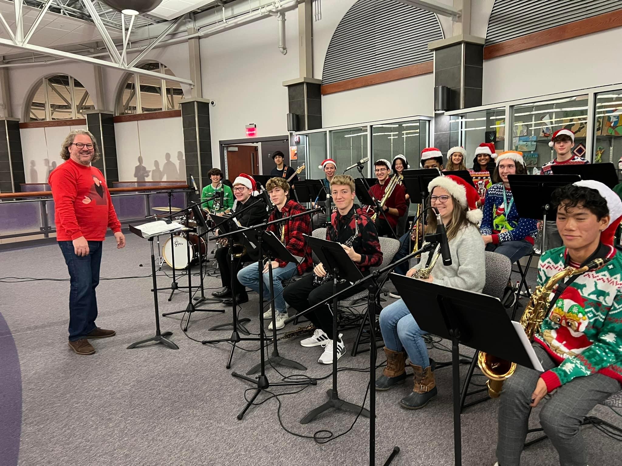 Jazz Band Performs before Christmas Break.JPG