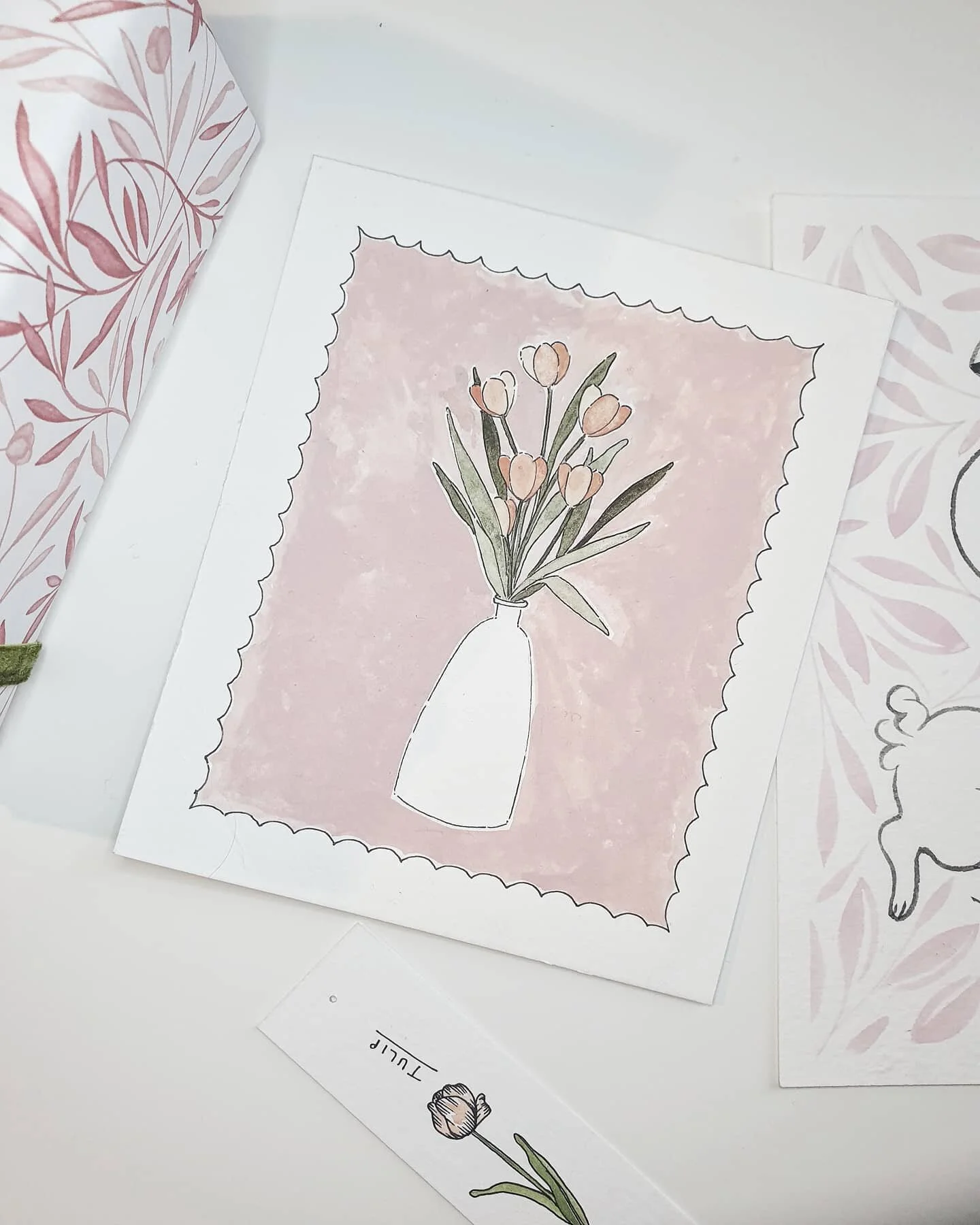 Happy Easter 

Some lovely spring tulips for you this weekend.

Lockdown Special: I have been watching YouTube clips of limewashing walls and how to get the natural raw effect of plaster. 
End Result: Naturally when I pick up my paint brush and gouac