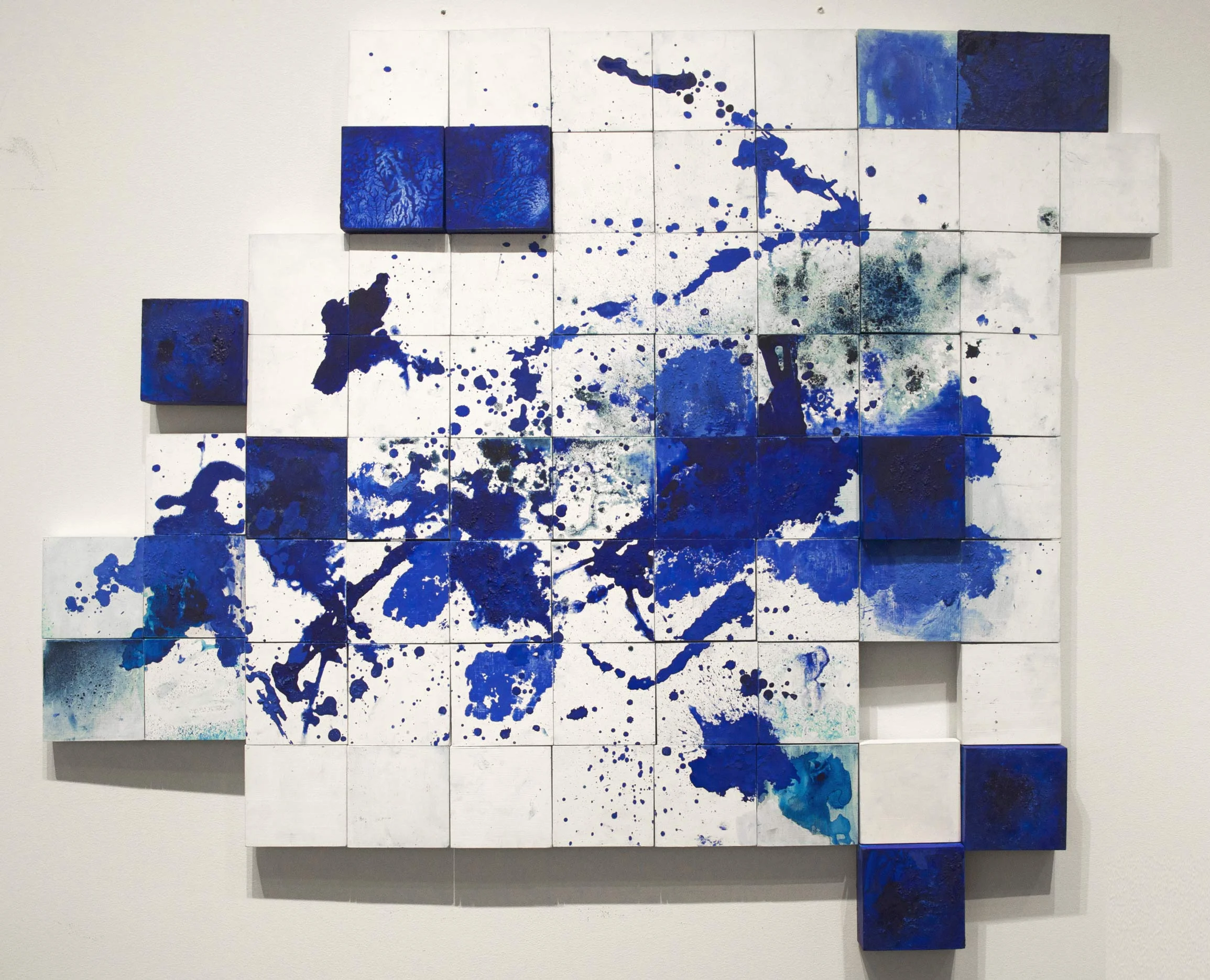  Verso y Reverso - 2014  Acrylic and pigment on wooden boards  -&nbsp;44 x 36 in 