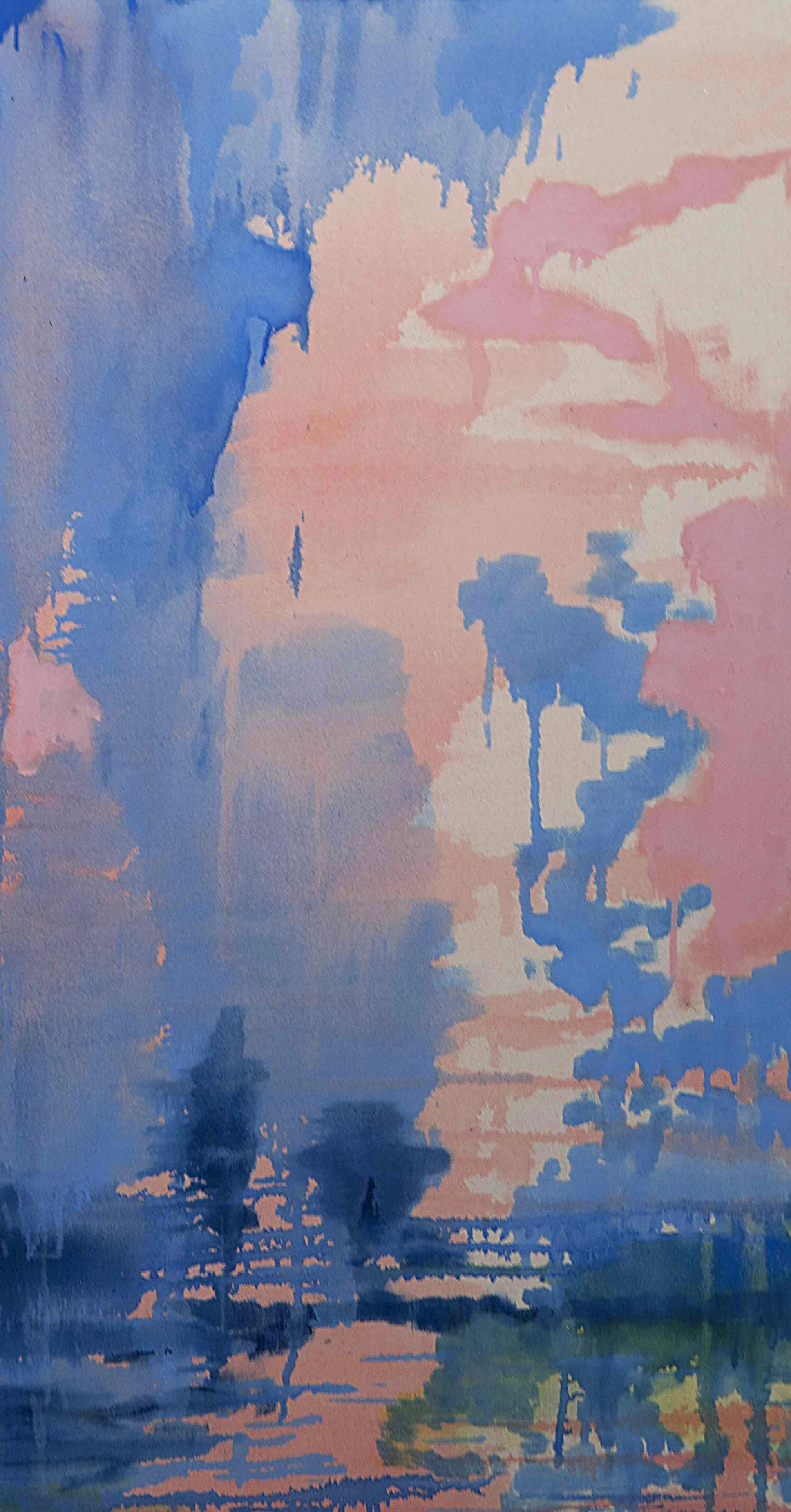  Down South - 2015  Acrylic on canvas  - 24 x 45 in 