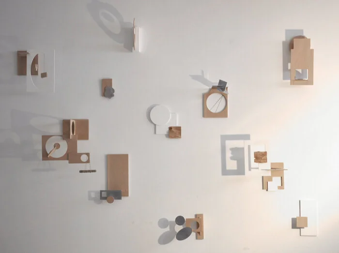  Ventanas al alma | 2021  Installation of 11 basswood, MDF, aluminum and acrylic sculptures.   