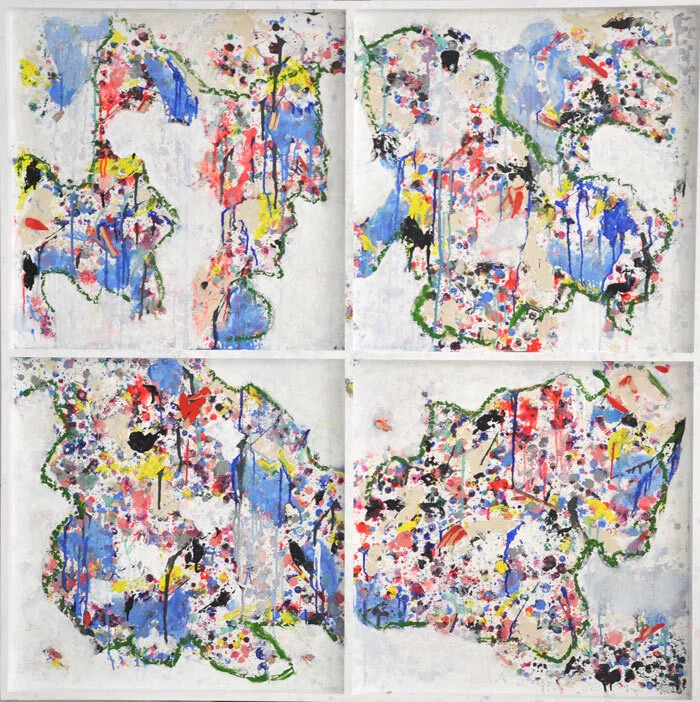  Dreaming of kimono | 2020  Wooden board, acrylic and pigment  140 x 140 x 4,5 cm  