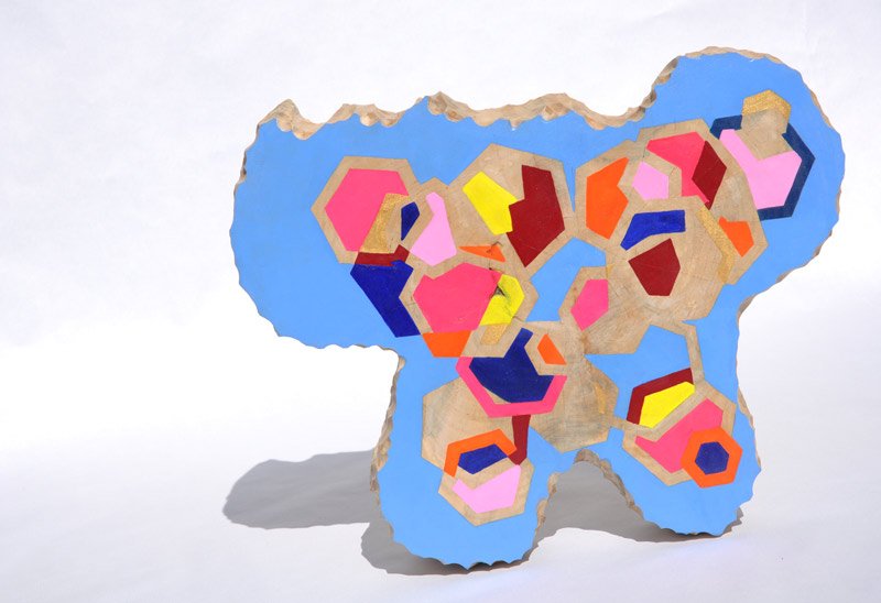  Off the grid | 2022  Birchwood pigment and acrylic Variable measures  