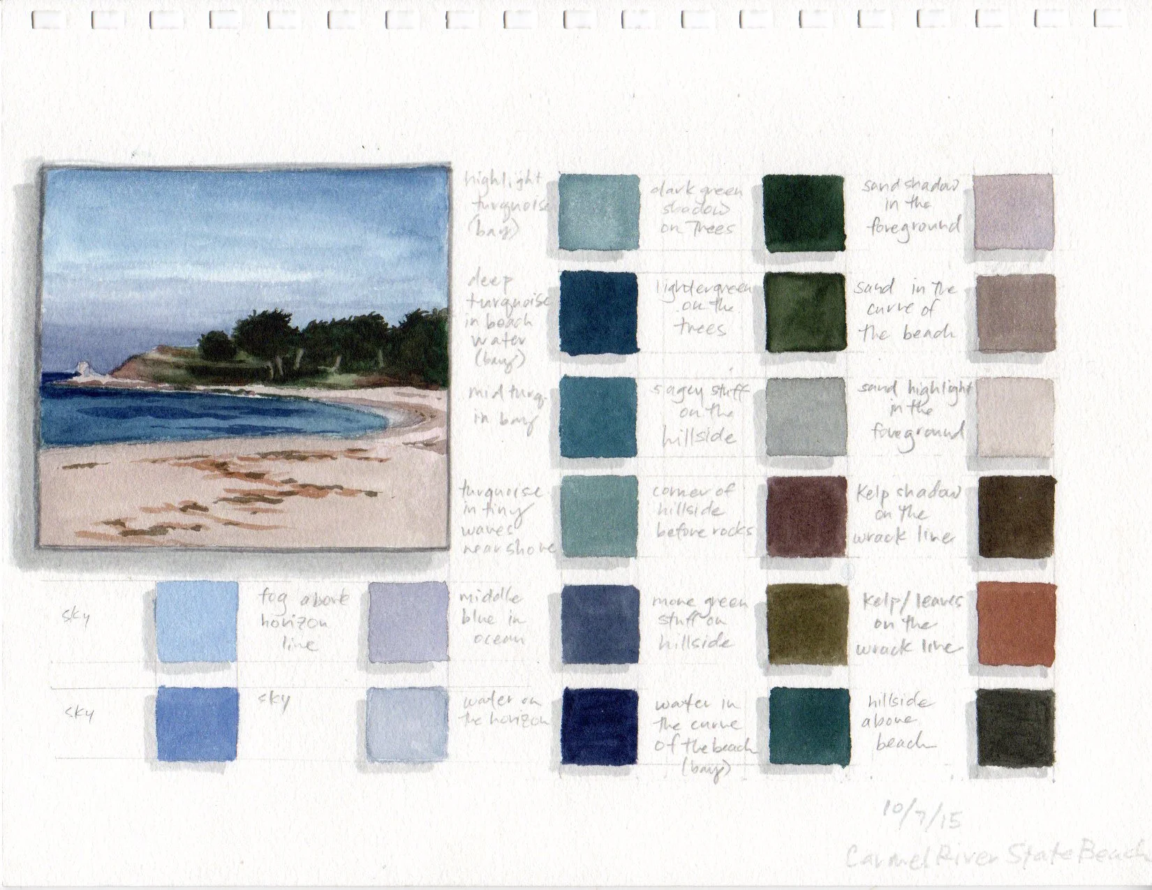 Color Swatches (Carmel River State Beach)