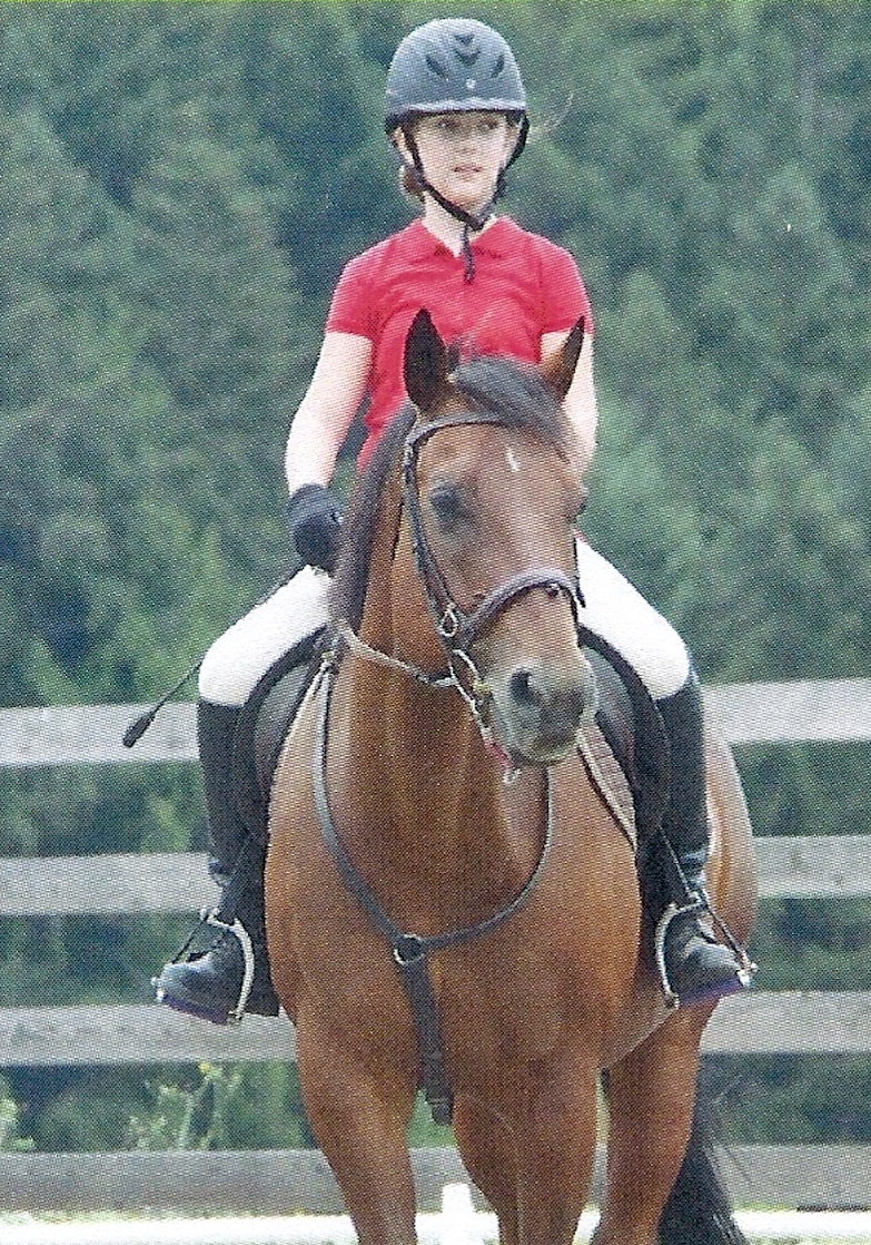 Annika on "Smokey" (PC: Christensen family)