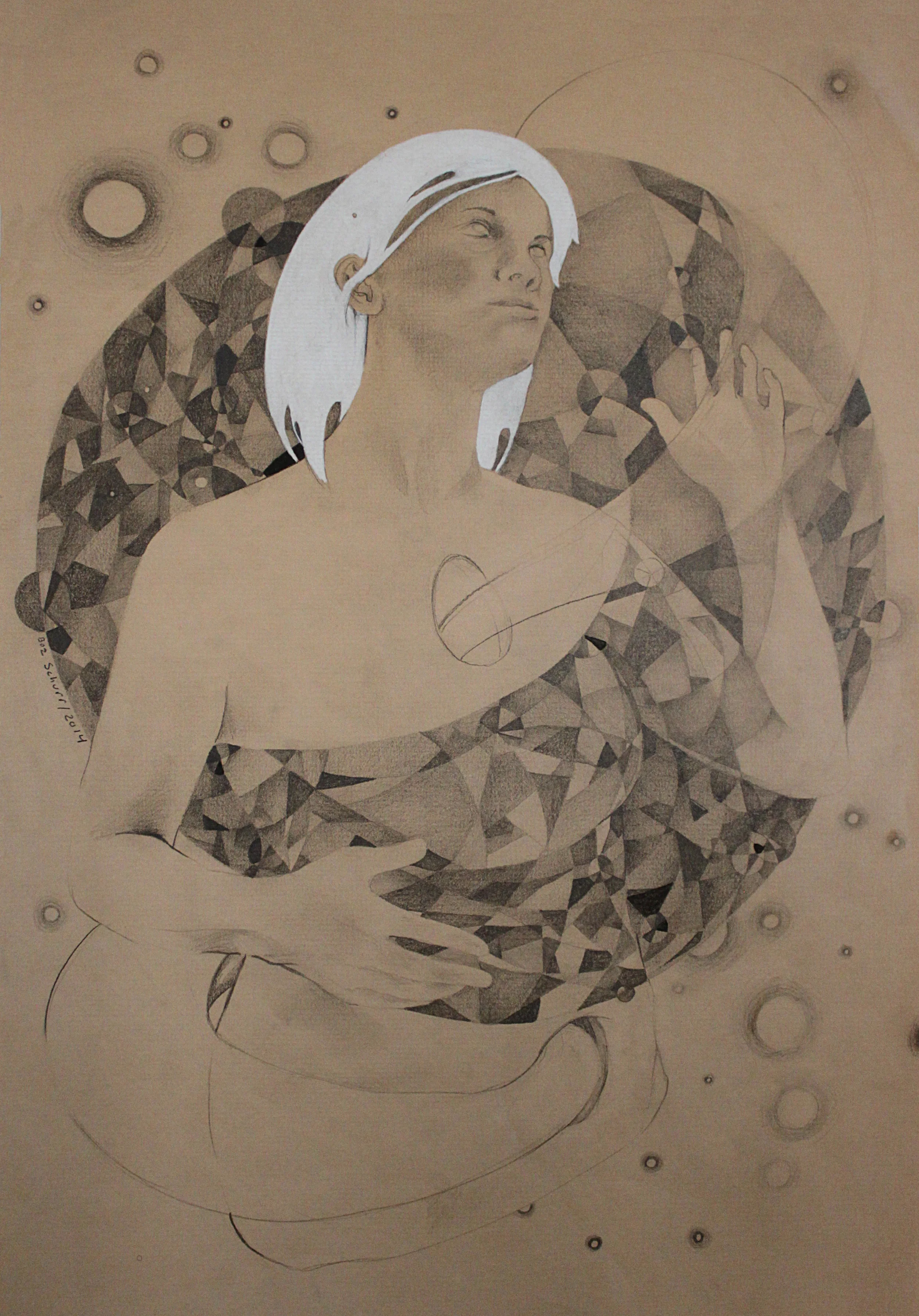 The Prison in the Prism Pencil on Paper 18in x 12in 2014.jpg
