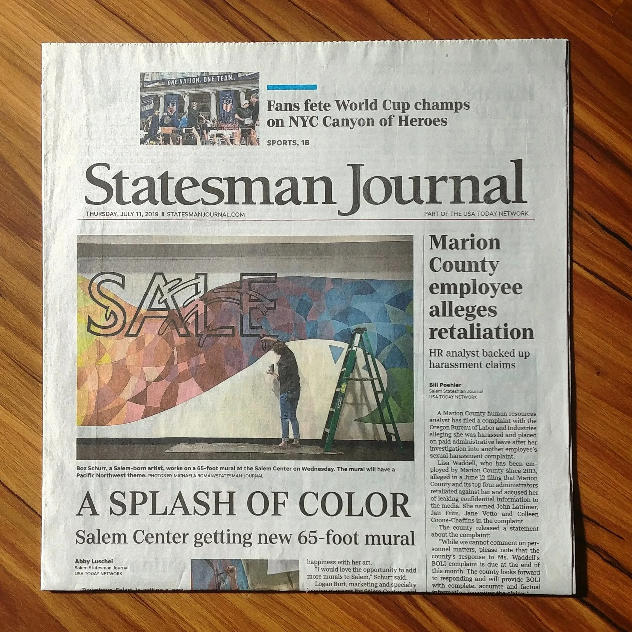 Front page!! WOW! Read the article HERE !