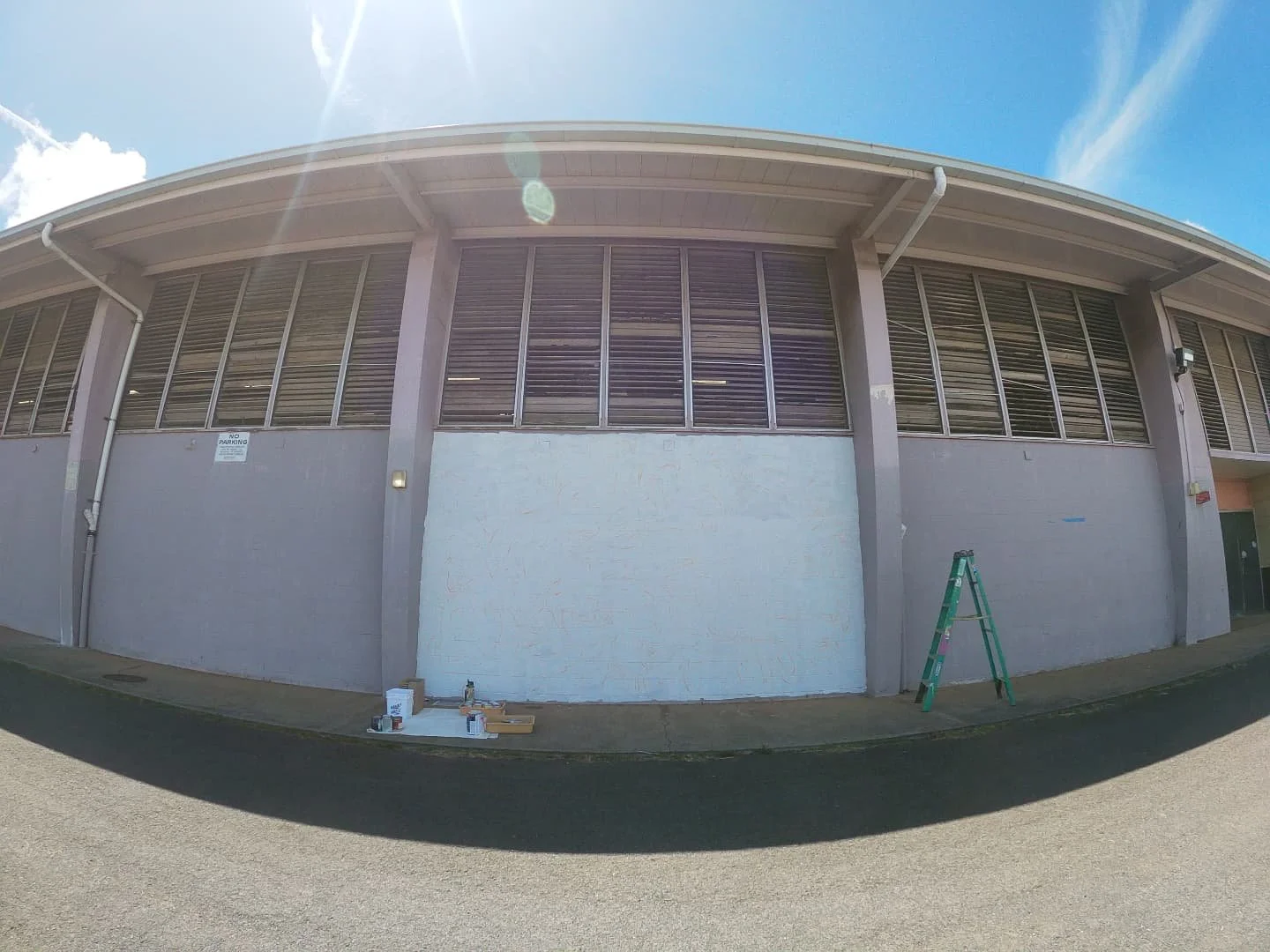 And so it begins! We're back for another @worldwidewalls Hawai'i Walls, this year at Farrington High School! As always I'm super stoked and grateful to be a part of this heavy weight crew of 50 local, national and international artists, wow! Big Maha