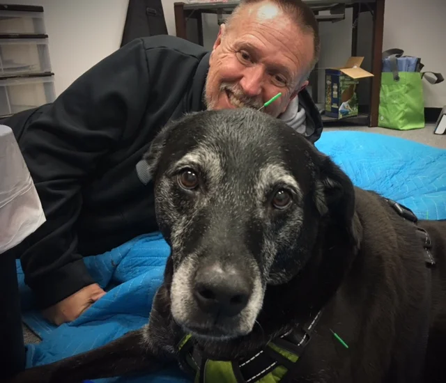 Aiden & his dad enjoying acupuncture! 
