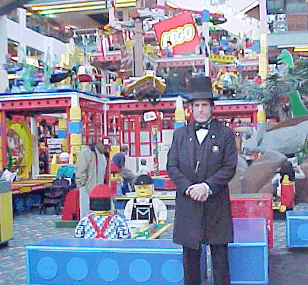 Homer in front of Legoland at Mall of America at Twin Cities, Minnesota