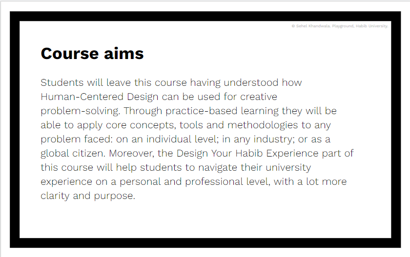 Habib University — Stanford Life Design Lab