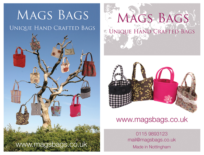  Mags Bags: Double sided Business Card Design for Mags Bags.