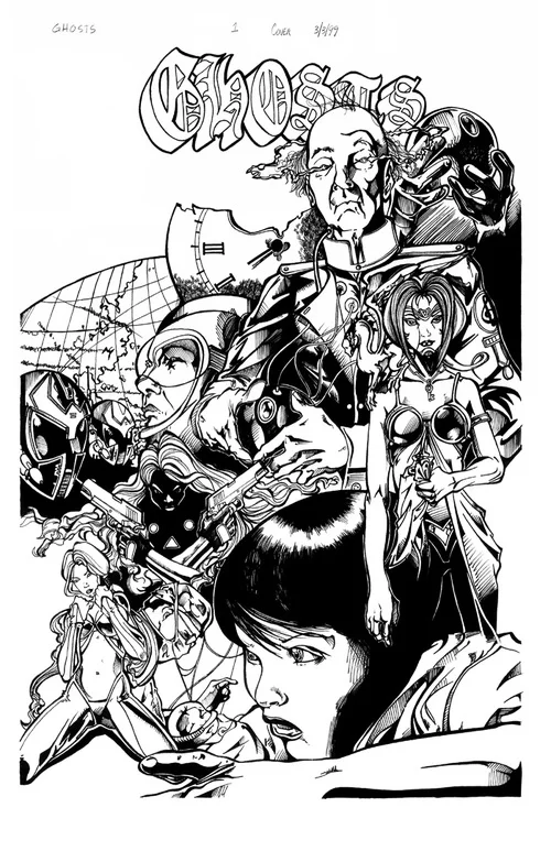 Inked Ghosts Cover with hand-made logo