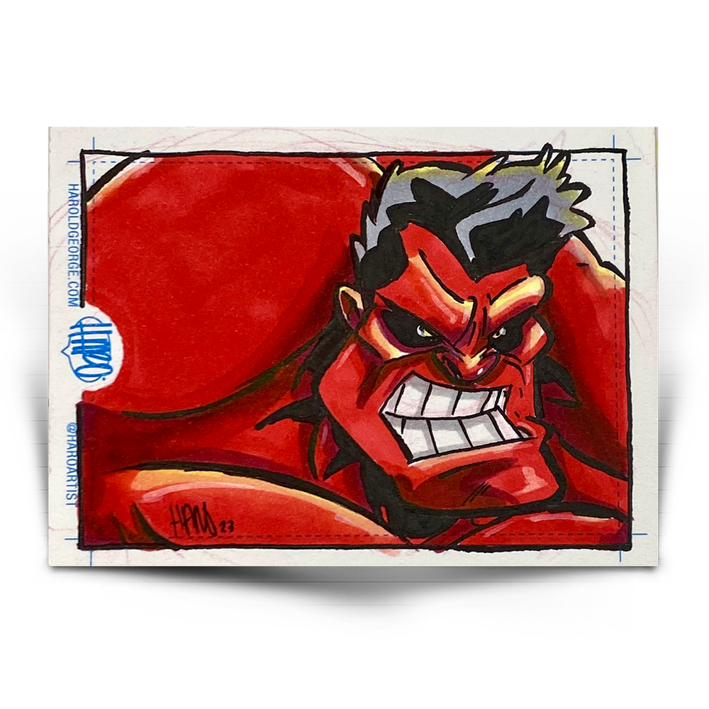 スケッチカード CZX sketchcard スーパーガール 油絵 アクリル Super