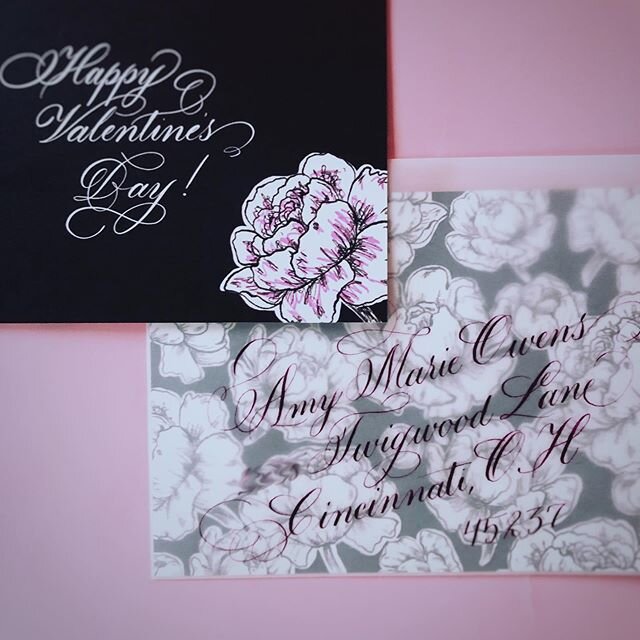 Any holiday that some of by calligra-besties and I can send snail mail to each other is my favorite. 
Happy Valentine&rsquo;s Day, to all my friends, clients + followers. 💕