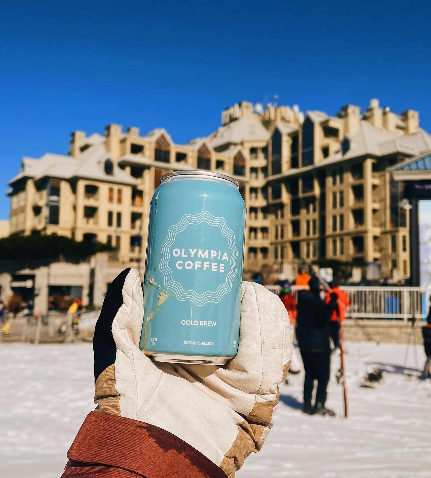 Fueled by Olympia Coffee, cold brew for the slopes 🏂 @olympiacoffee