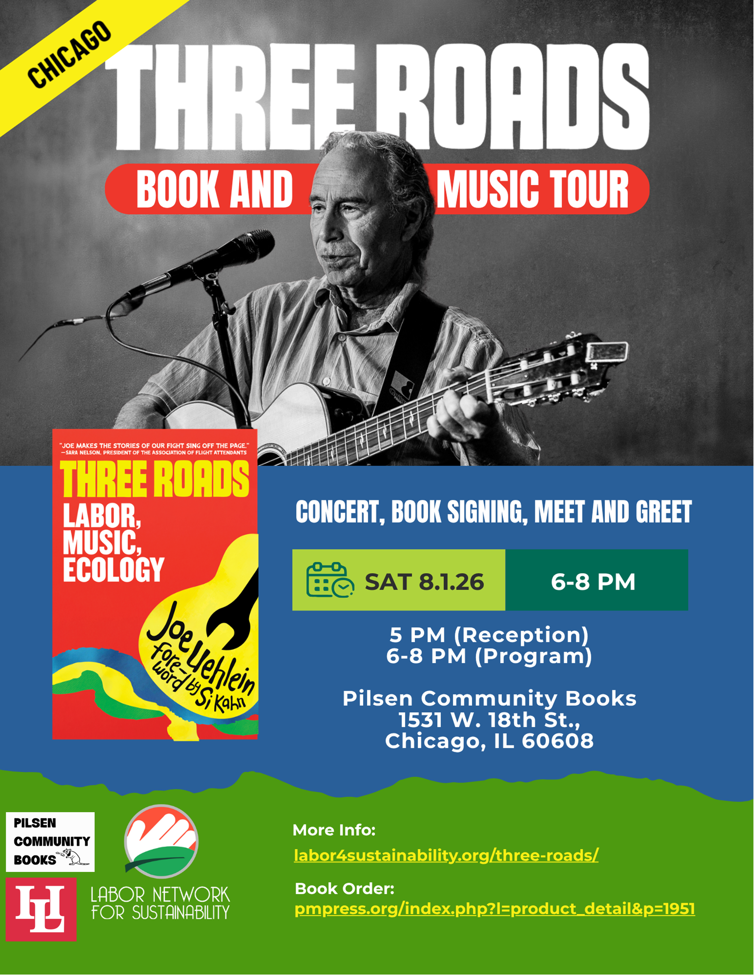 Three Roads Book &amp; Music Tour with Joe Uehlein
