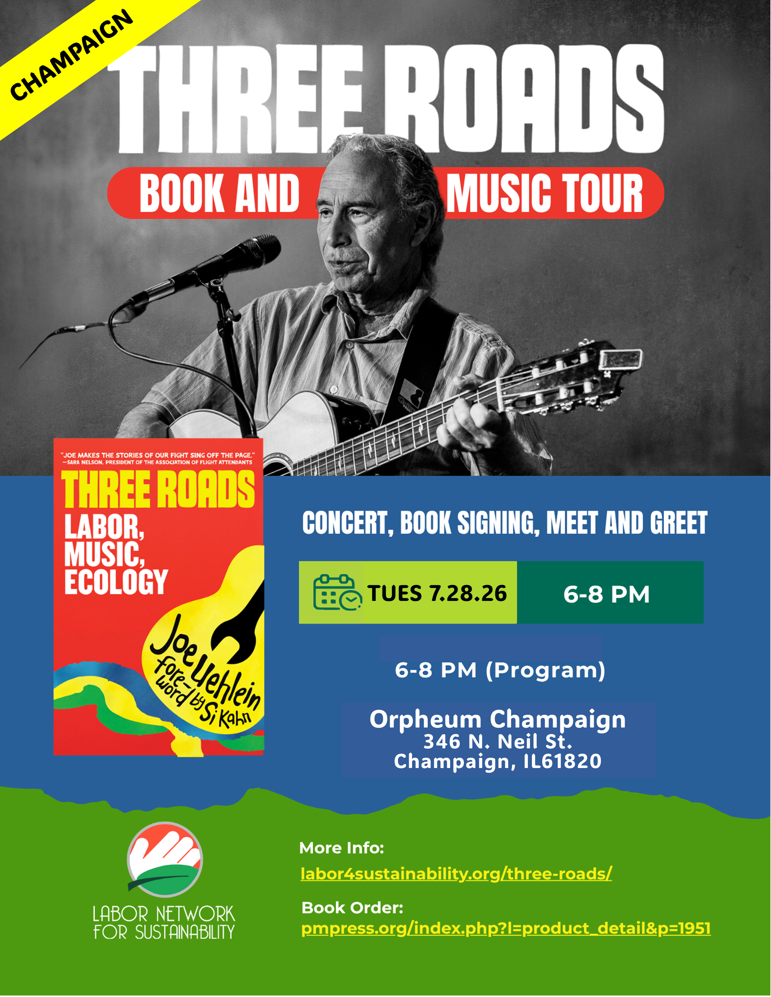 Three Roads Book &amp; Music Tour with Joe Uehlein