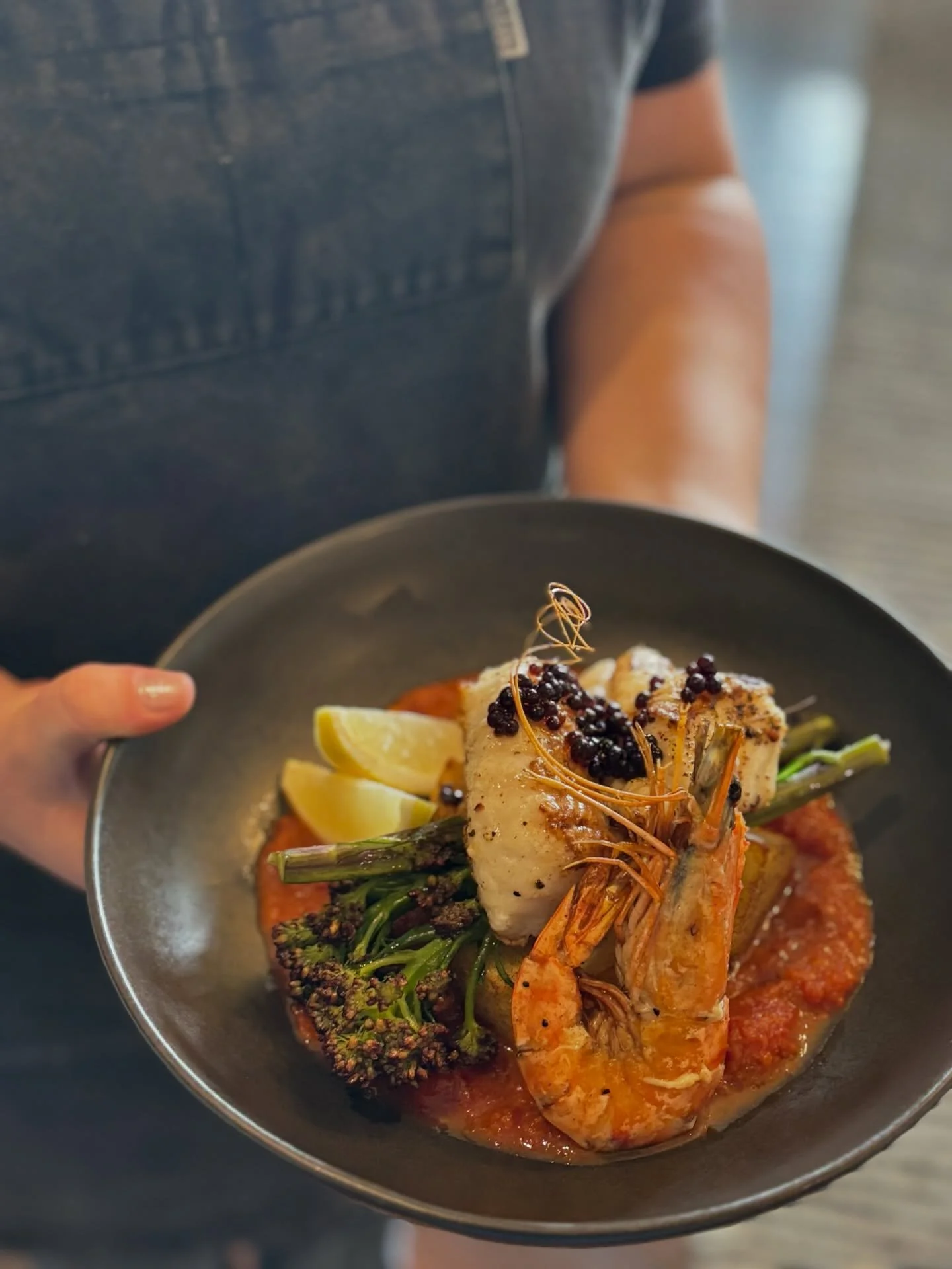 Manifesting sunshine, good company, and a long weekend that feels like a holiday ☀️

Open all weekend, ready when you are.

📸 Tomato sambal sauce, char-grilled broccolini, 5 spice potatoes, grilled tiger prawns, and balsamic pearls&hellip; a little 